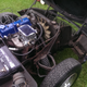 Engine bay with the new carburetor and intake